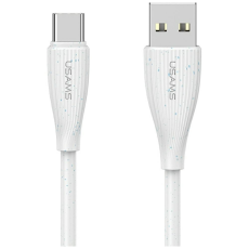 USAMS - Usams USB-A till USB-C Kabel 1m Green Series - Vit