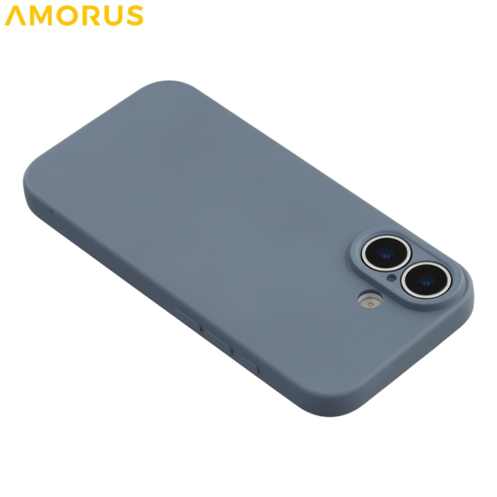 Amorus - AMORUS iPhone 17 Mobilskal Precise Cutouts TPU Fiber - Lavendelgrå