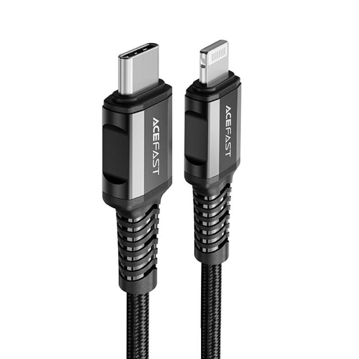 Acefast - Acefast MFI USB-C till Lightning kabel 30W 1.2m - Svart