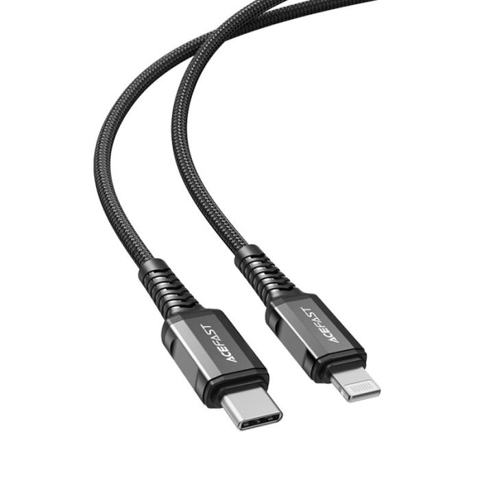 Acefast - Acefast MFI USB-C till Lightning kabel 30W 1.2m - Svart