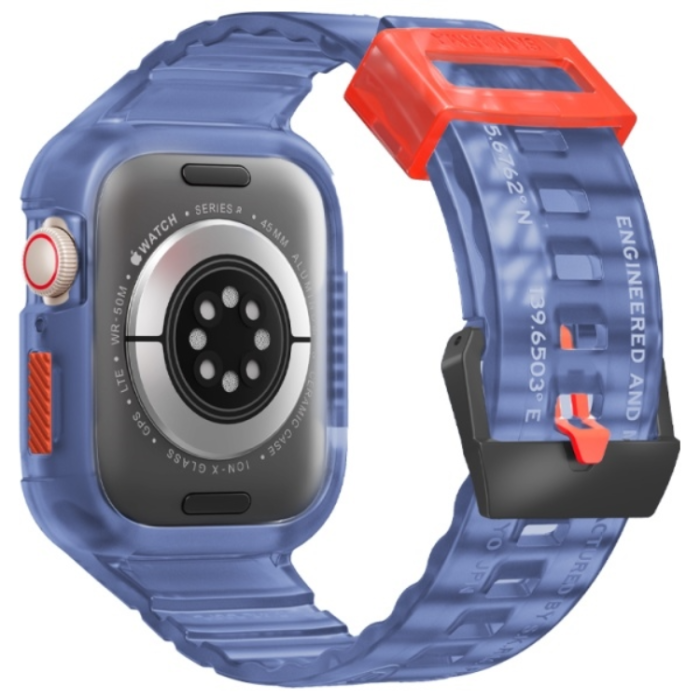 Skinarma - Skinarma Apple Watch (44/45mm) Armband Saido - Mörkblå