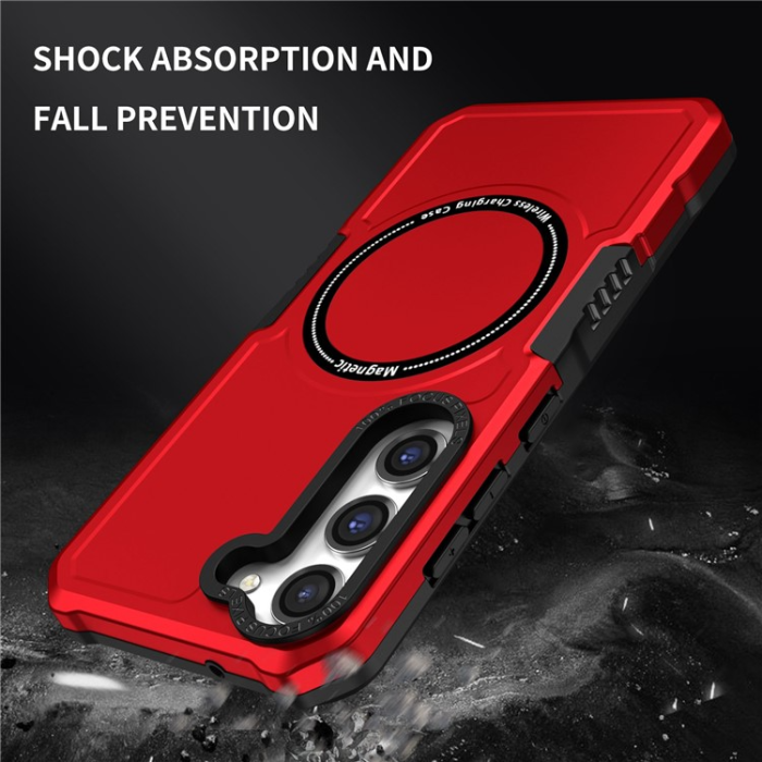 OEM - Galaxy S23 Plus Skal Magsafe Anti Drop - Röd