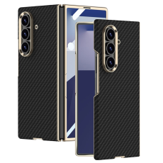 GKK - GKK Galaxy Z Fold 7 Mobilskal med Härdat Glas Electroplated - Svart