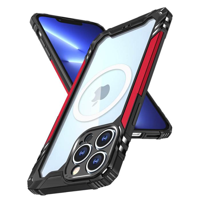 OEM - Tough Armor Magsafe Skal iPhone 13 Pro Max - Röd