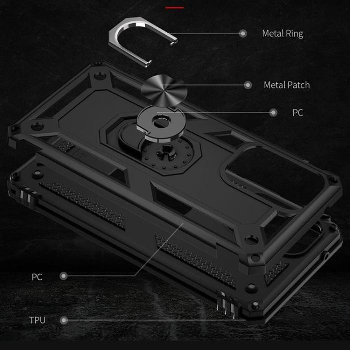 A-One Brand - Ring Kickstand Hybrid Skal Galaxy A53 5G - Svart