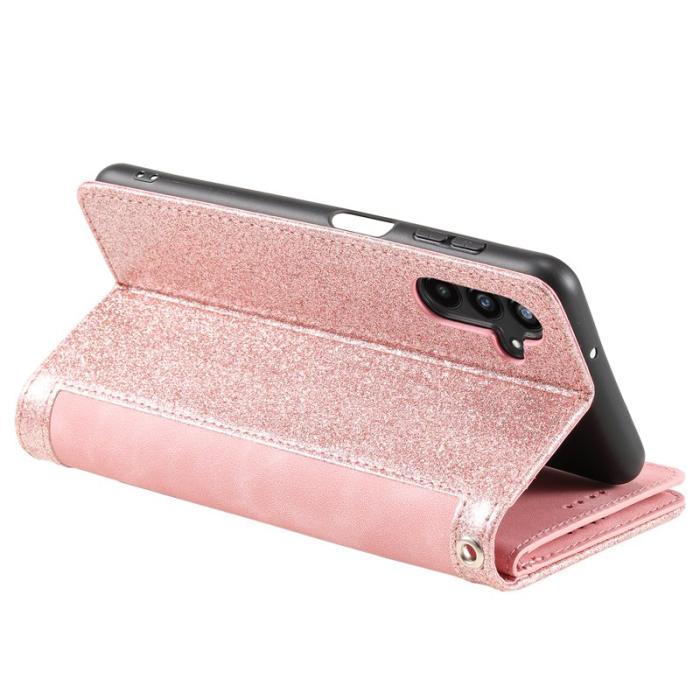 OEM - Samsung Galaxy S26 / S26 Pro Fodral 9 Kortfack Dragkedja Konstläder - Roséguld