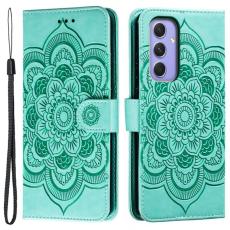 OEM - Samsung Galaxy S26 Pl&aring;nboksfodral Konstl&auml;der Mandala Tryck - Gr&ouml;n
