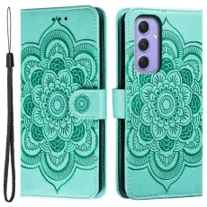 OEM - Samsung Galaxy S26 Pl&aring;nboksfodral Konstl&auml;der Mandala Tryck - Gr&ouml;n