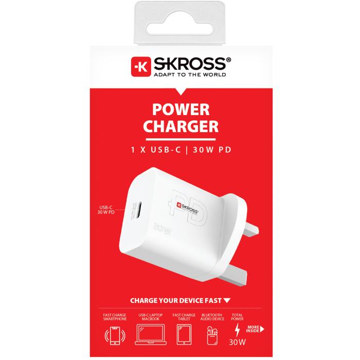 SKROSS - SKROSS Power Laddare UK 1xUSB-C PD 30W