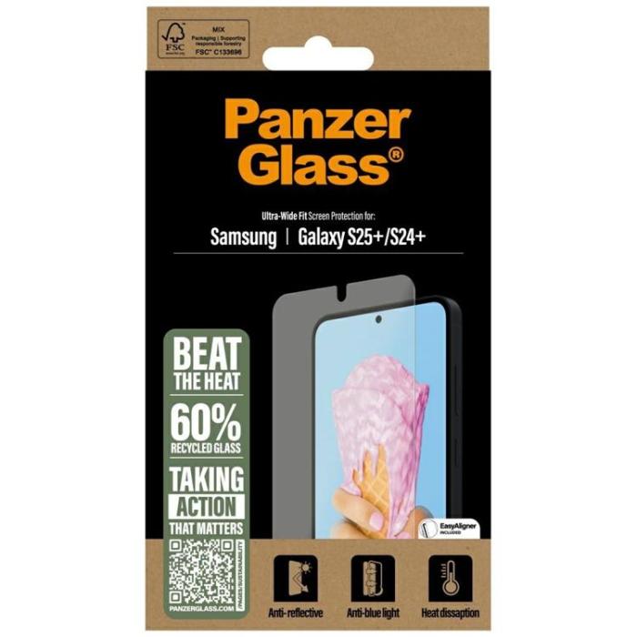 PanzerGlass - PanzerGlass Galaxy S25 Plus Härdat Glas Skärmskydd All-in-One Ultra-Wide Fit