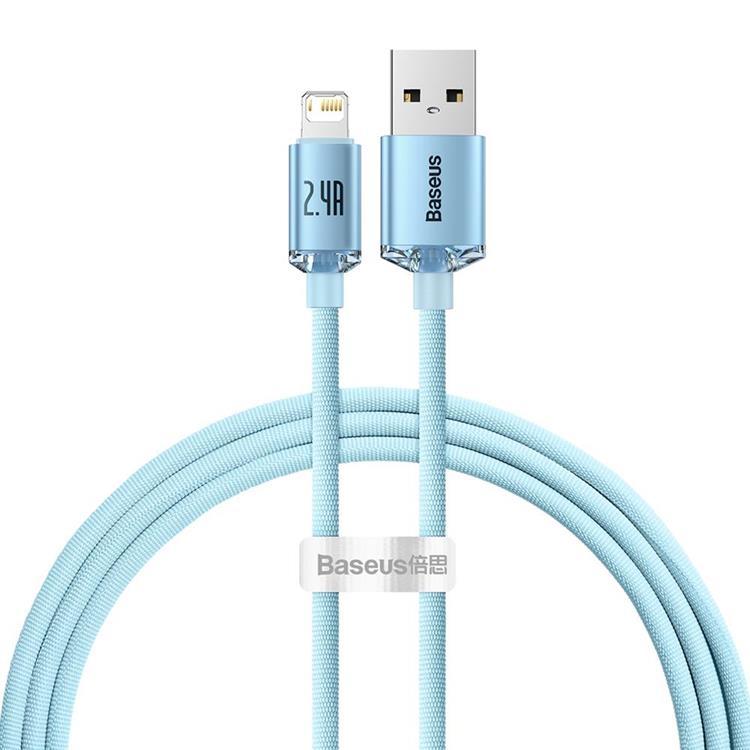 Baseus USB Till Lightning 1.2m Kabel 2.4A Crystal Shine Blå | 3541 | AlltMobil