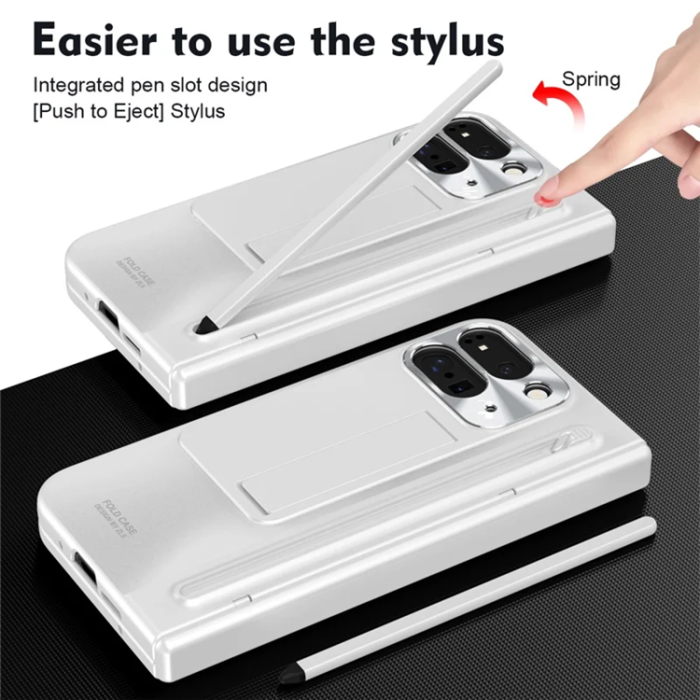 A-One Brand - Mobilskal till Google Pixel 10 Pro Fold Kickstand Hinge PC - Vit