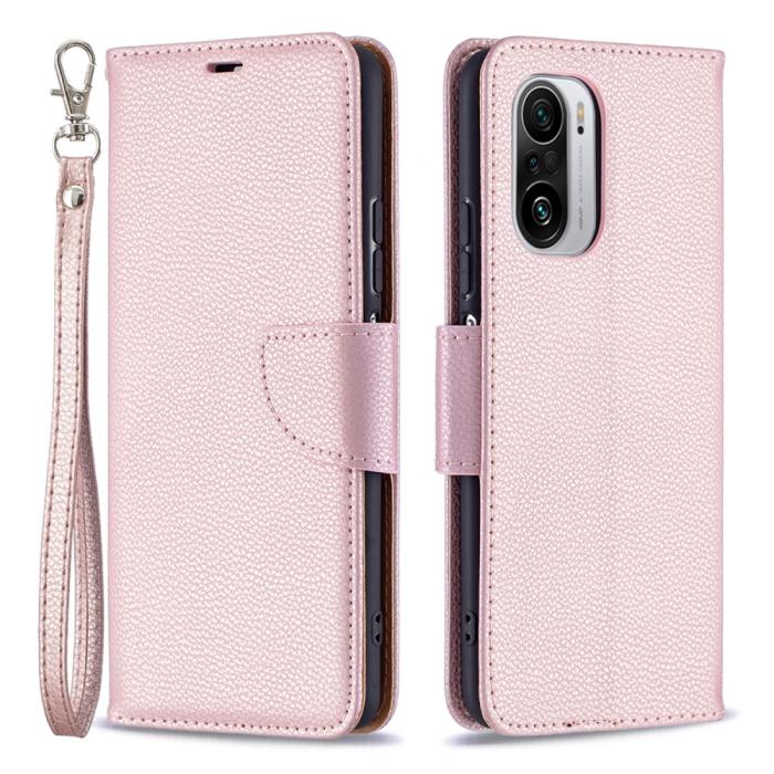 UTGATT1 - Litchi Plånboksfodral till Xiaomi Mi 11i / Poco F3 - Rose Gold