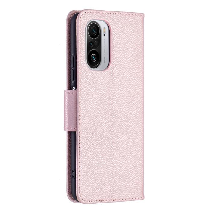 UTGATT1 - Litchi Plånboksfodral till Xiaomi Mi 11i / Poco F3 - Rose Gold