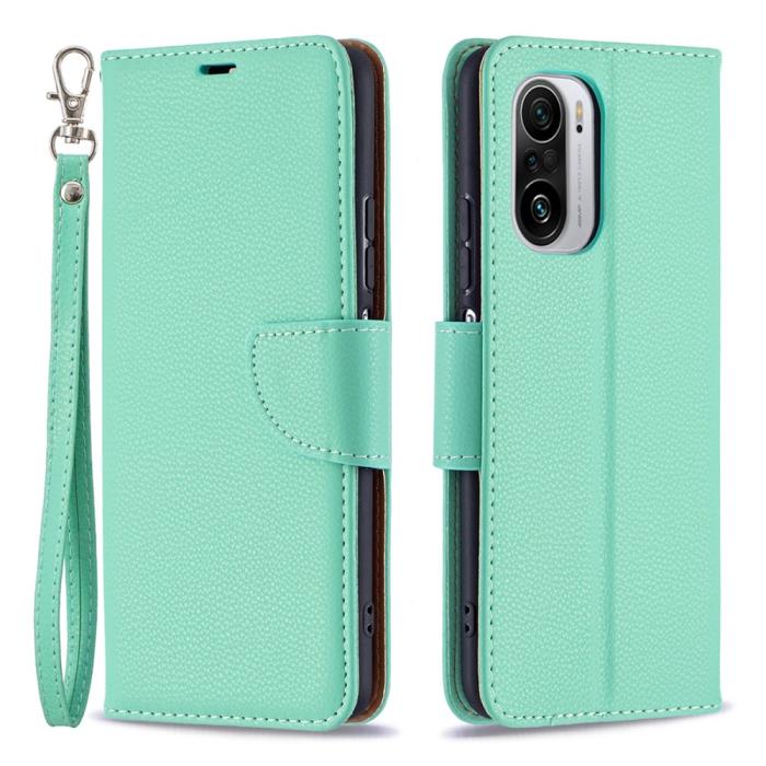 OEM - Litchi Plånboksfodral till Xiaomi Mi 11i / Poco F3 - Turkos