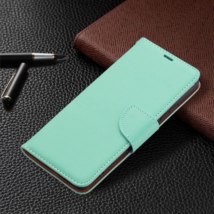 OEM - Litchi Plånboksfodral till Xiaomi Mi 11i / Poco F3 - Turkos