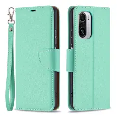 OEM - Litchi Plånboksfodral till Xiaomi Mi 11i / Poco F3 - Turkos