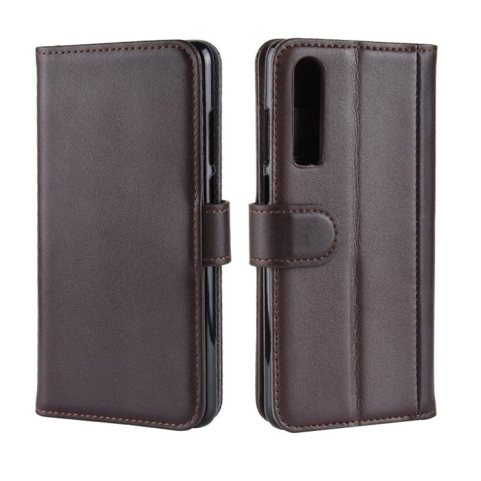 UTGATT1 - Genuine Split Plånboksfodral till Huawei P30 - Brun