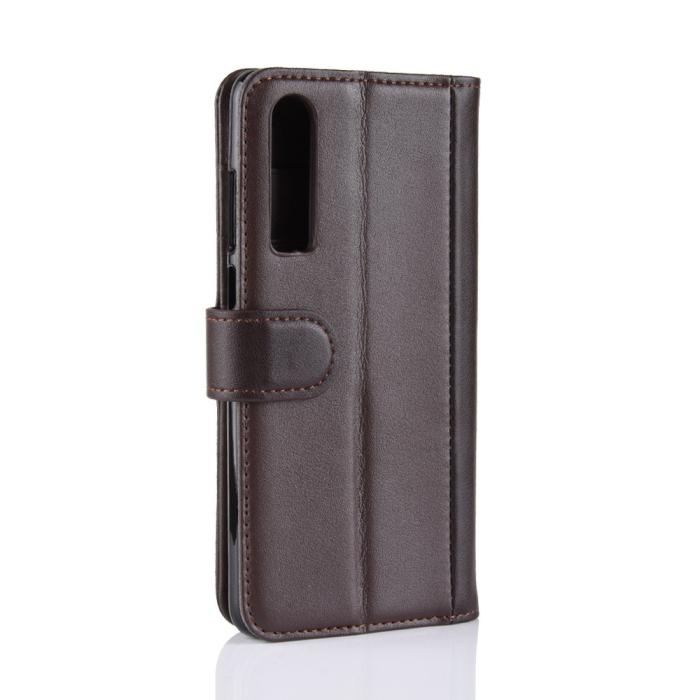 UTGATT1 - Genuine Split Plånboksfodral till Huawei P30 - Brun