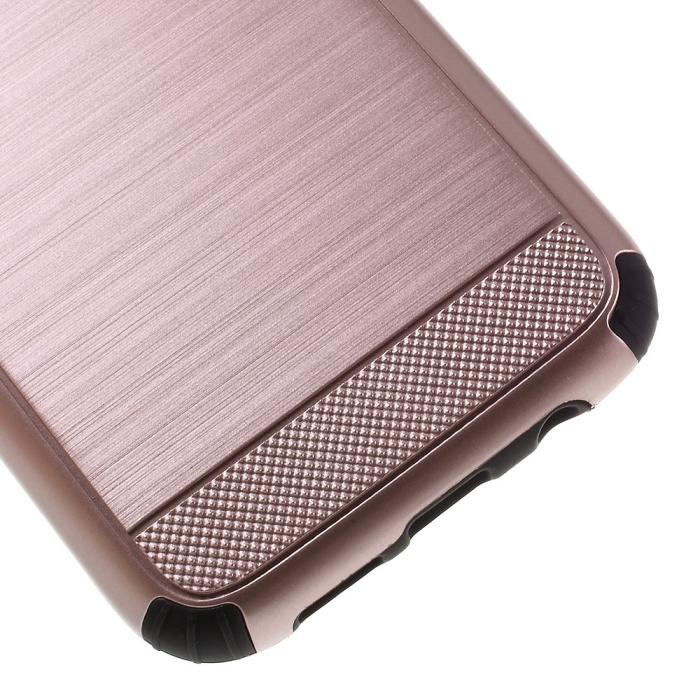 UTGATT5 - Brushed Hybrid Skal till Samsung Galaxy S7 Edge - Rose Gold
