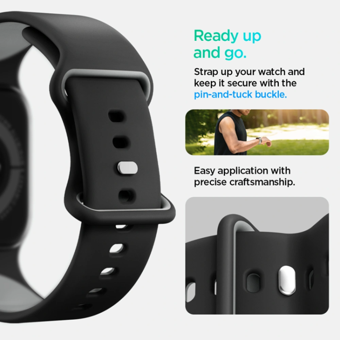 Spigen - Spigen Apple Watch (44/45/46/49mm) Armband Nano Pop - Svart