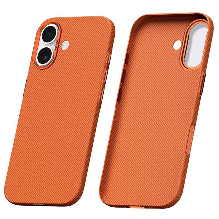 SULADA Mobilskal till iPhone 17 Grid TextuRöd (Orange) | 2353 | AlltMobil
