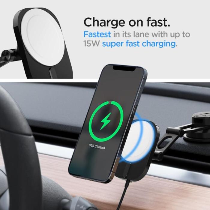 Spigen - Spigen Billhållare Och Billaddare Onetap Pro 3 Universal - Svart