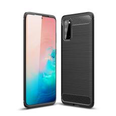OEM - Carbon Fiber Brushed Skal för Galaxy S20 Plus - Svart