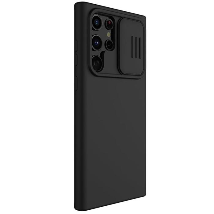 UTGATT5 - Nillkin Galaxy S22 Ultra Skal CamShield Silky Silicone - Svart