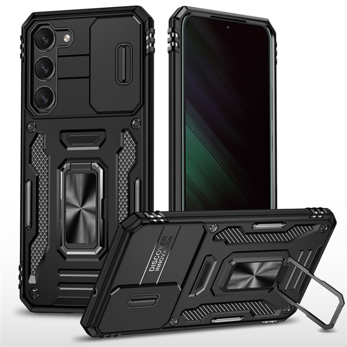 OEM - Galaxy S23 Plus Mobilskal Ringhållare Armor - Svart