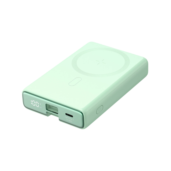 Joyroom - Joyroom Powerbank 10000mAh 20W Med Kabel - Grön