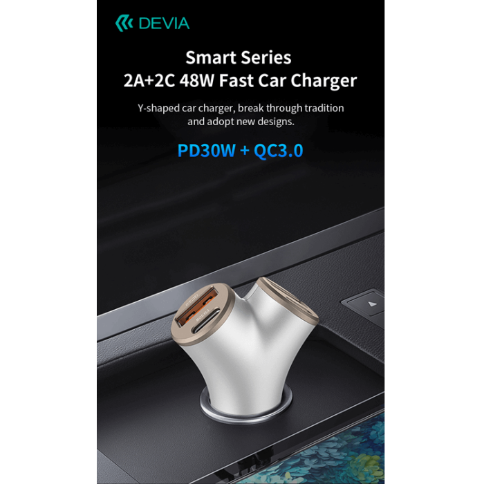 Devia - Devia Billaddare Extreme Metal PD 48W 2x USB 2x USB-C - Silver