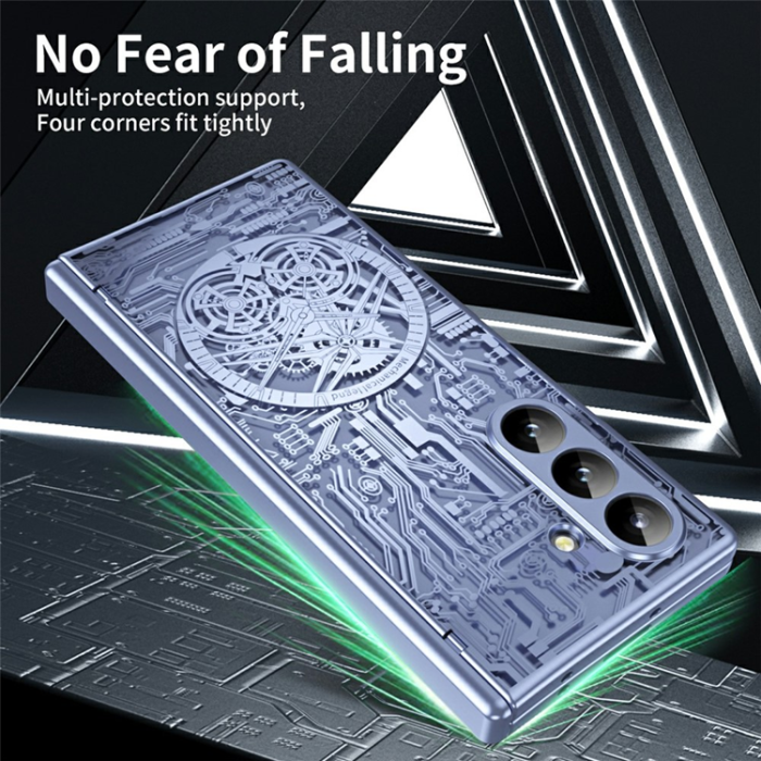 A-One Brand - Galaxy Z Fold7 Mobilskal Mechanical Legend Electroplating - Blå