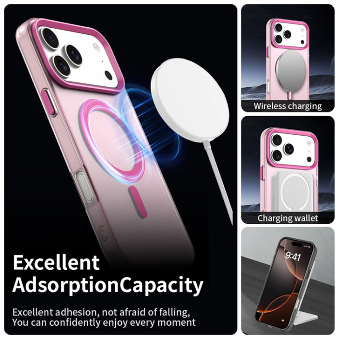 A-One Brand - iPhone 17 Pro Mobilskal MagSafe Anti Drop Hybrid - Röd