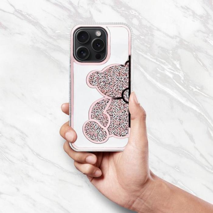 OEM - iPhone 16e Mobilskal Teddy Bear - Rosa