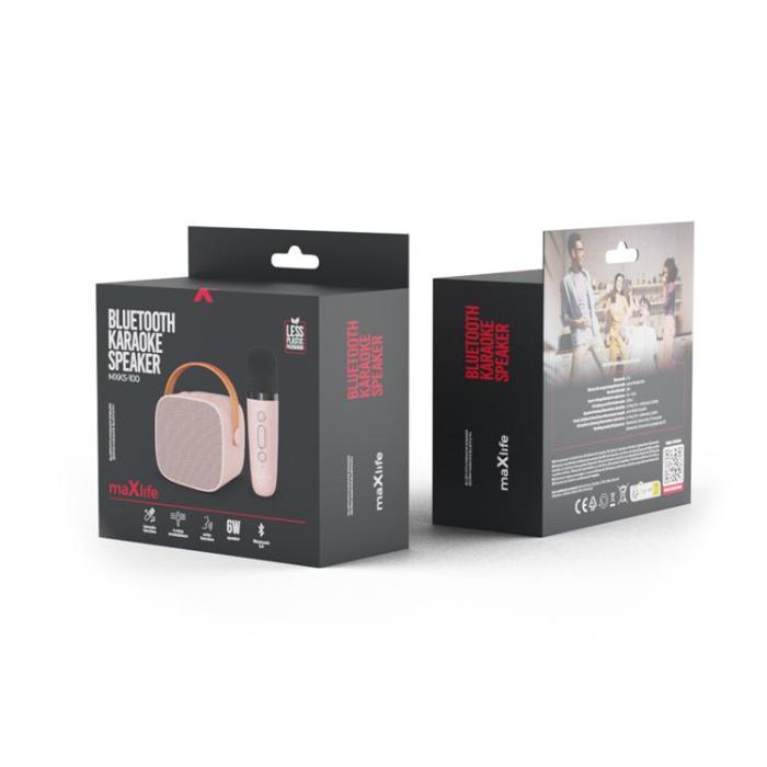 Maxlife - Maxlife Bluetooth Mikrofon och Högtalare MXKS-100 - Rosa