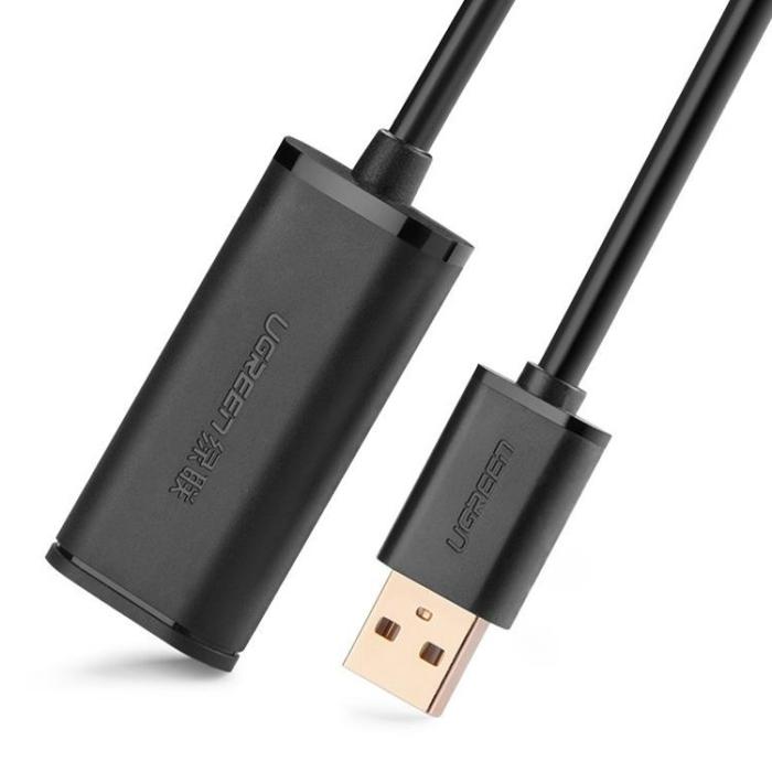 Ugreen - Ugreen Active Förlängning USB 2.0 Kabel 10 m - Svart