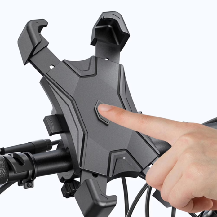 A-One Brand - Mobilhållare Styrfäste Klämma Fäste För Motorcykel - Svart