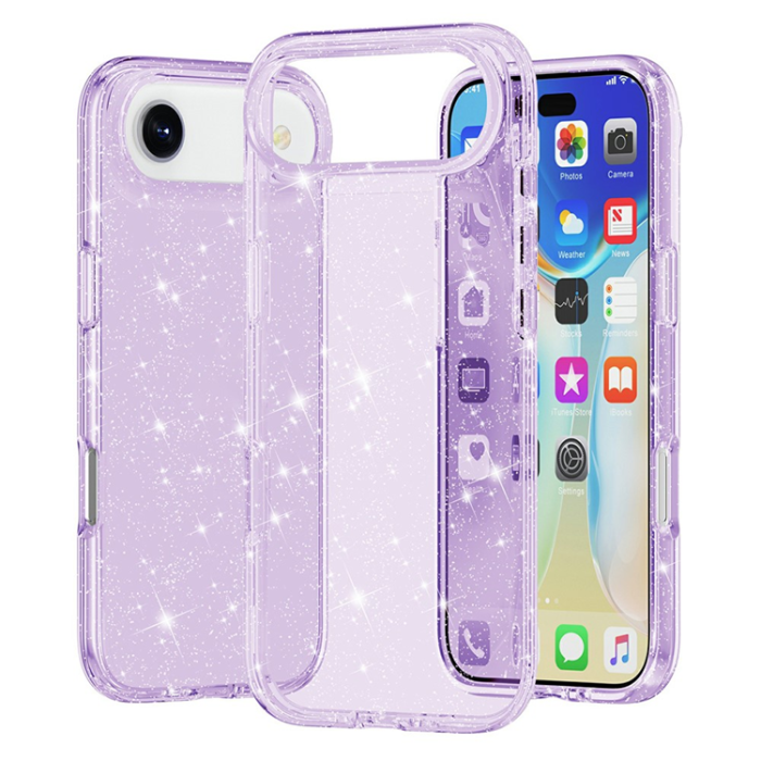 A-One Brand - iPhone Air Mobilskal Glittrande Puderglitter - Lila