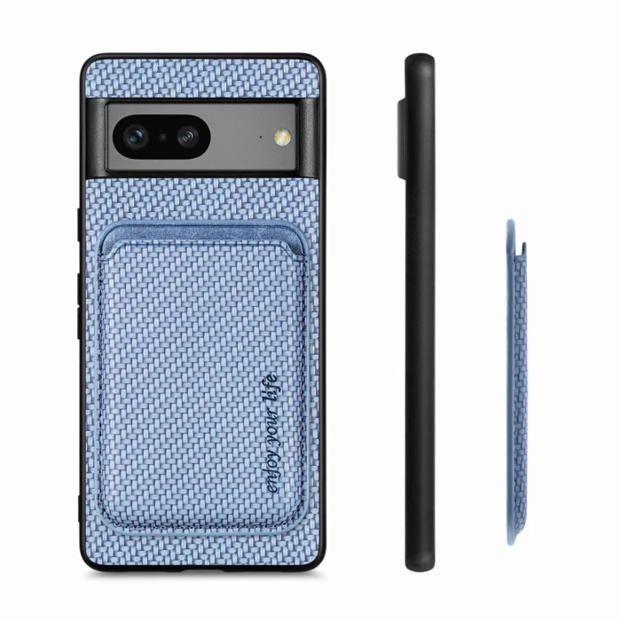 Taltech - Google Pixel 7A Mobilskal Korthållare Detachable - Blå