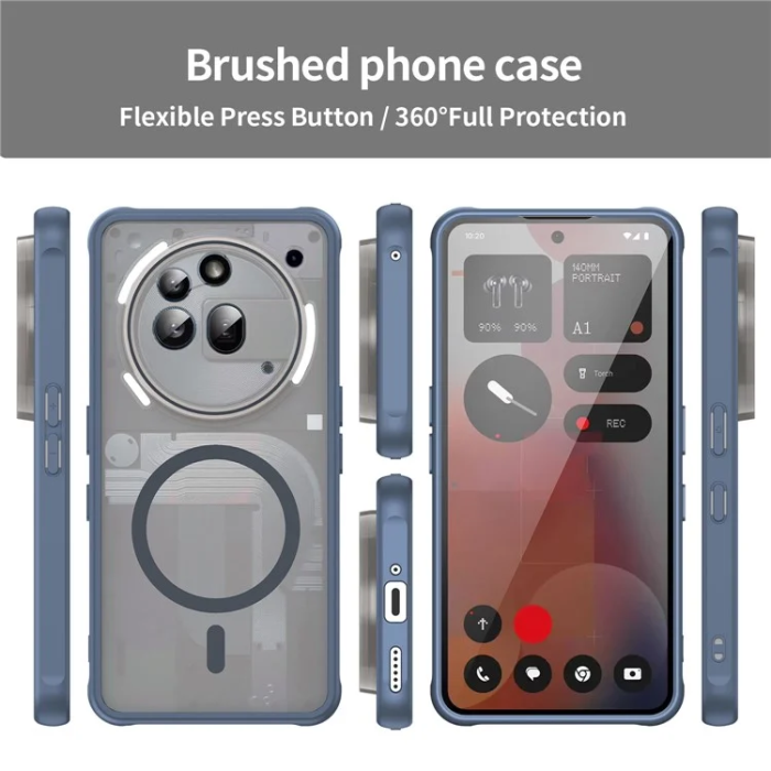 A-One Brand - Nothing Phone (3a) Pro Mobilskal MagSafe Anti Drop - Blå