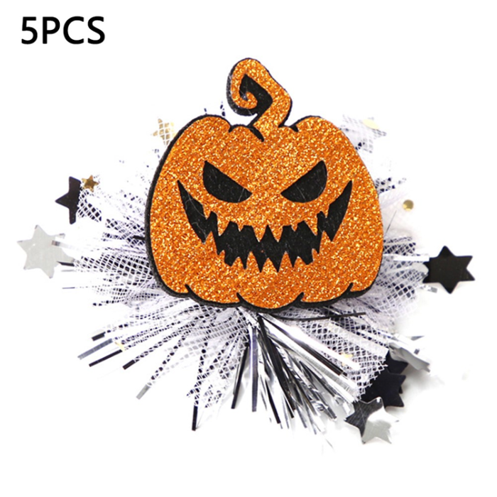OEM - 5Pcs Halloween Costume Hårspännen Nät - Pumpkin