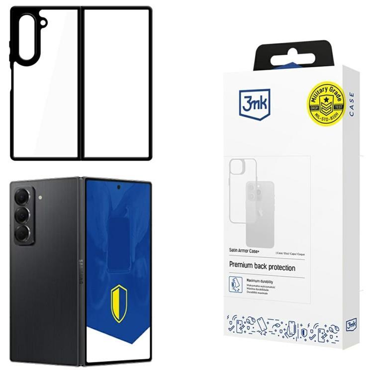 3MK Galaxy Z Fold 7 Mobilskal Satin Armor - Svart | 2353 | AlltMobil