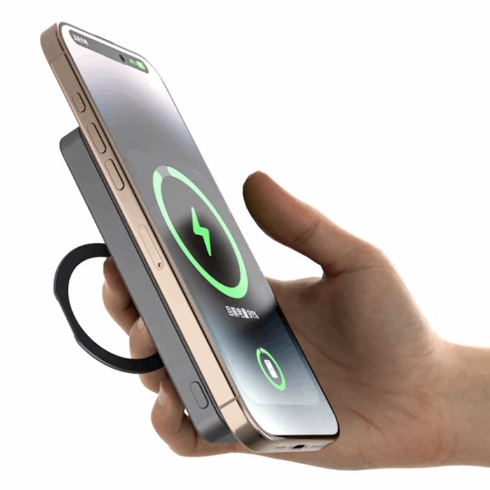 Dudao - Dudao Magsafe Powerbank 10000mAh 22.5W K28 PD Ringstativ - Grå
