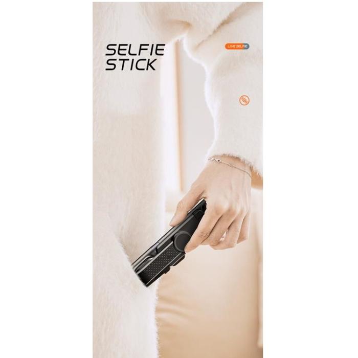 A-One Brand - Selfie Stick Folding Stand Bluetooth med Remote Control - Rosa