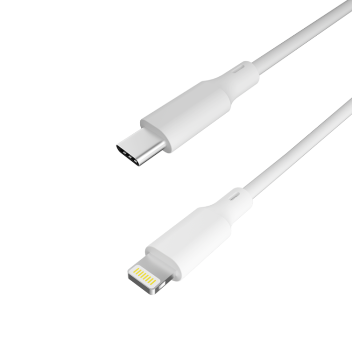 QUALO - QUALO USB-C till Lightning Kabel 1.5m 2.4A Recycling - Vit