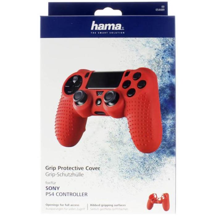 UTGATT - HAMA PS4 Handkontrollsskydd 3st i Silikon - Röd / Blå / Svart