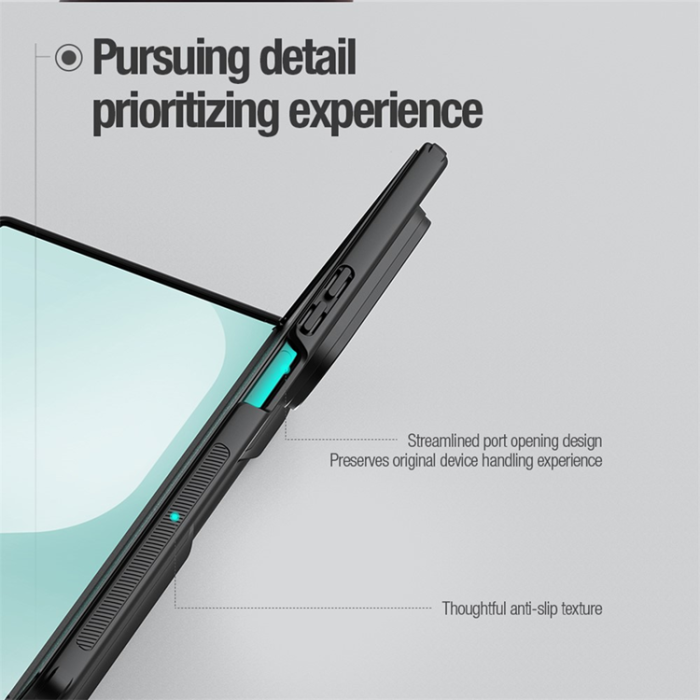 Nillkin - NILLKIN Galaxy Z Fold 7 Mobilskal Stylus Super Frosted - Svart