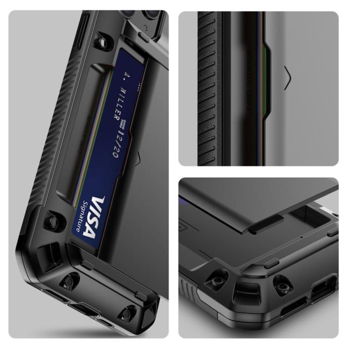 OEM - iPhone 12 Pro Max Skal Med Kortfack - Svart