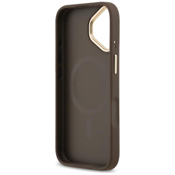 Guess - Guess iPhone 17 Mobilskal MagSafe 4G PU Classic Logo - Brun